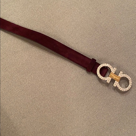 NWT Ferragamo Gancini calf suede belt - Picture 4 of 5